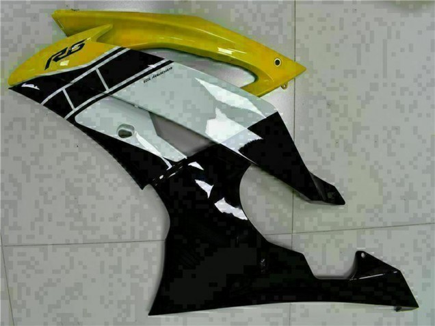 2008-2016 Yamaha YZF R6 Motorcycle Fairings - Yellow White Glossy Black Canada Websites