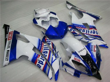 2008-2016 Yamaha YZF R6 Motorcycle Fairings - White Blue Red Sterilgarda Volvo Fimer Yamalube Canada Websites