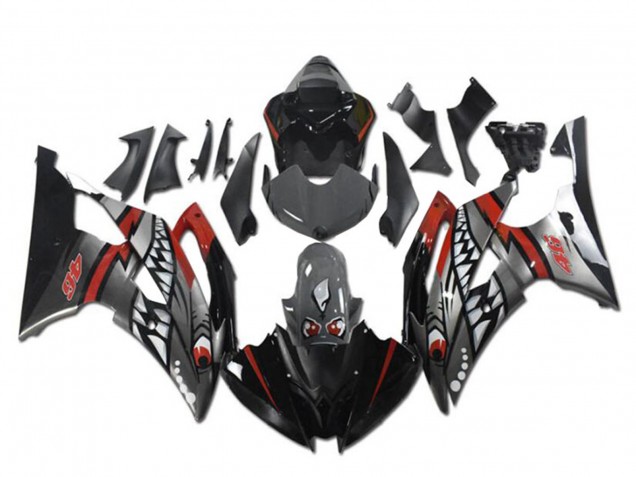 2008-2016 Yamaha YZF R6 Motorcycle Fairings - Red Silver Grey Shark Canada Websites