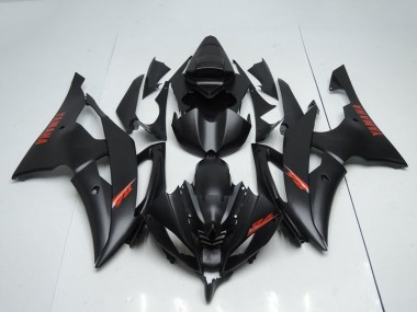 2008-2016 Yamaha YZF R6 Motorcycle Fairings - Matte Black Red Decals Canada Websites