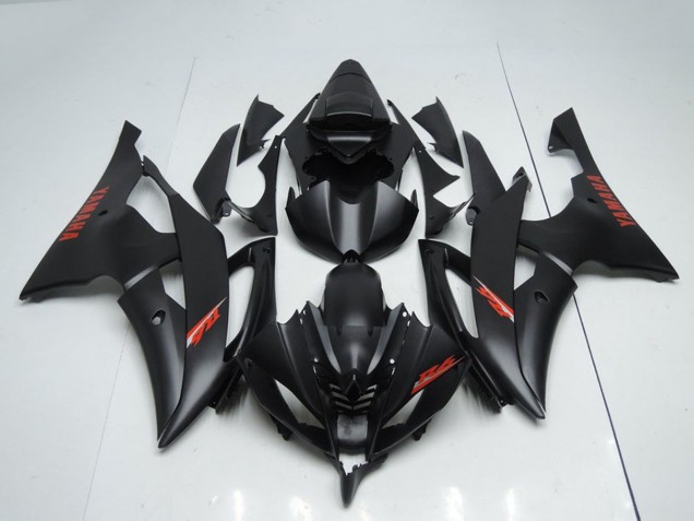 2008-2016 Yamaha YZF R6 Motorcycle Fairings - Matte Black Red Decals Canada Websites