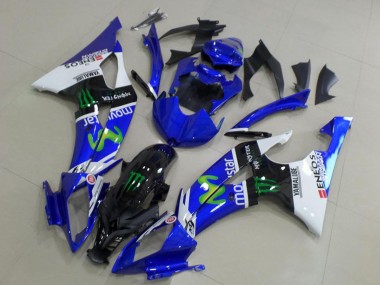 2008-2016 Yamaha YZF R6 Motorcycle Fairings - White Blue Glossy Black Green Monster MoviStar Canada Websites