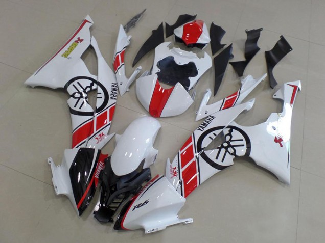 2008-2016 Yamaha YZF R6 Motorcycle Fairings Kit - White Red Glossy Black Canada Websites