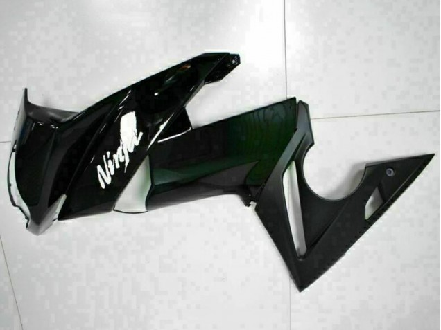 2009-2011 Kawasaki EX650 Motorcycle Fairings - Glossy Black White Decal Canada Websites