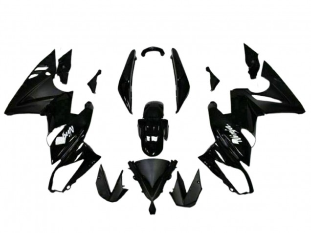 2009-2011 Kawasaki EX650 Motorcycle Fairings - Glossy Black White Decal Canada Websites