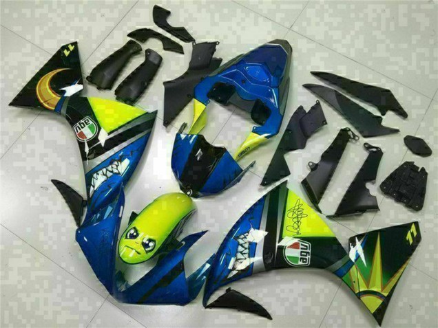 2009-2011 Yamaha YZF R1 Motorcycle Fairings - Blue Yellow Shark Canada Websites