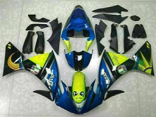 2009-2011 Yamaha YZF R1 Motorcycle Fairings - Blue Yellow Shark Canada Websites