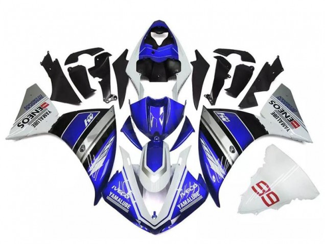 2009-2011 Yamaha YZF R1 Motorcycle Fairings - White Blue Black Yamalube ENEOS M1 Canada Websites