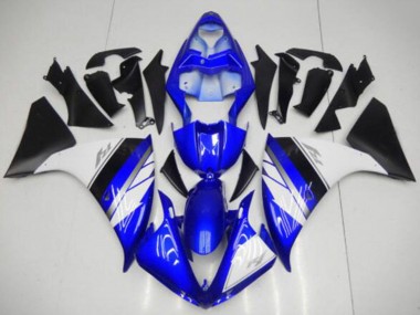 2009-2011 Yamaha YZF R1 Motorcycle Fairings - Blue White Matte Black Canada Websites