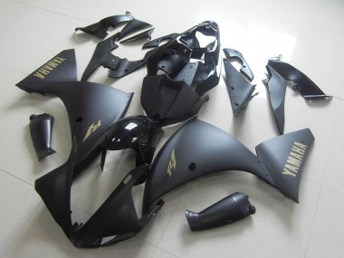 2009-2011 Yamaha YZF R1 Motorcycle Fairings - Glossy Black Matte Black Gold Decals Canada Websites