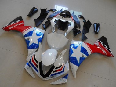 2009-2011 Yamaha YZF R1 Motorcycle Fairings - White Blue Red Black Ducati Star Style Canada Websites