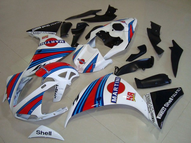 2009-2011 Yamaha YZF R1 Motorcycle Fairings - White Blue Red Black Martini Canada Websites
