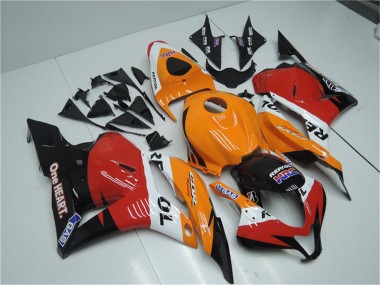 2009-2012 Honda CBR600RR Full Motorcycle Fairing Kits - Orange White Red Glossy Black Repsol Canada Websites