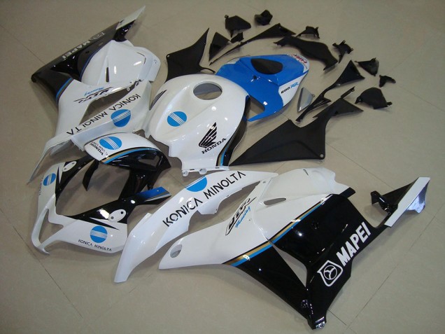 2009-2012 Honda CBR600RR Motorcycle Fairings - White Blue Glossy Black Konica Minolta Canada Websites