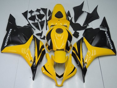 2009-2012 Honda CBR600RR Motorcycle Fairings - Yellow Matte Black Canada Websites