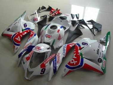 2009-2012 Honda CBR600RR Motorcycle Fairings - White Blue Red Pata Canada Websites