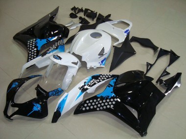 2009-2012 Honda CBR600RR Motorcycle Fairings Kits - White Blue Glossy Black Canada Websites
