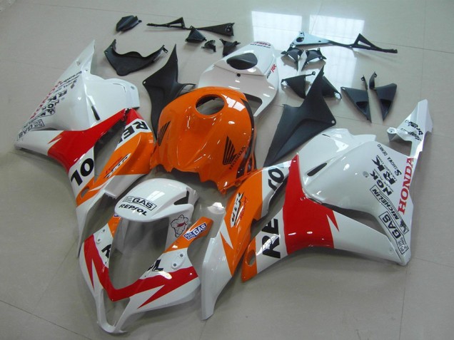 2009-2012 Honda CBR600RR Motorcycle Fairings Kit - Orange White Red Glossy Black Repsol Canada Websites