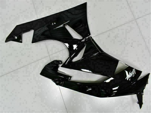 2009-2012 Kawasaki ZX6R Motorcycle Fairings - Glossy Black White Ninja Canada Websites