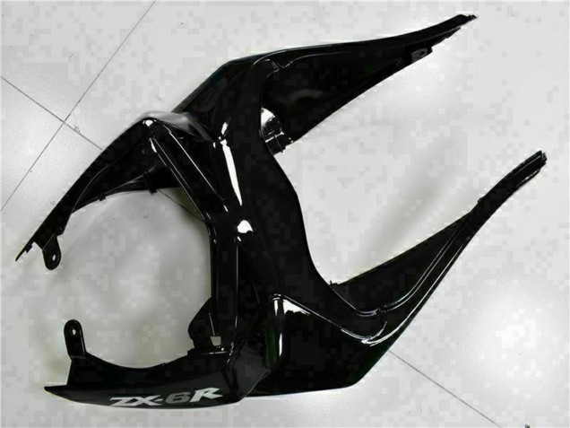 2009-2012 Kawasaki ZX6R Motorcycle Fairings - Glossy Black White Ninja Canada Websites