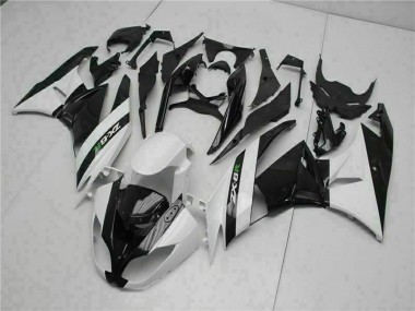 2009-2012 Kawasaki ZX6R Motorcycle Fairings - Glossy Black White Canada Websites