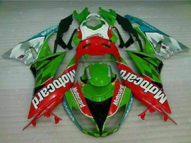 2009-2012 Kawasaki ZX6R Motorcycle Fairings - Green White Red Black Blue Motocard Canada Websites