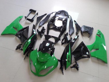 2009-2012 Kawasaki ZX6R Motorcycle Fairing - Green Glossy Black Canada Websites