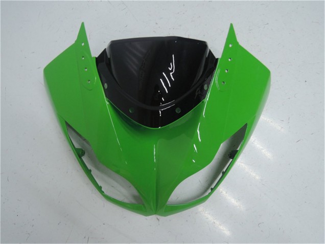 2009-2012 Kawasaki ZX6R Motorcycle Fairing Kits - Green Glossy Black Canada Websites