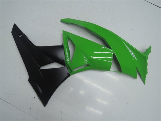 2009-2012 Kawasaki ZX6R Motorcycle Fairing Kits - Green Glossy Black Canada Websites