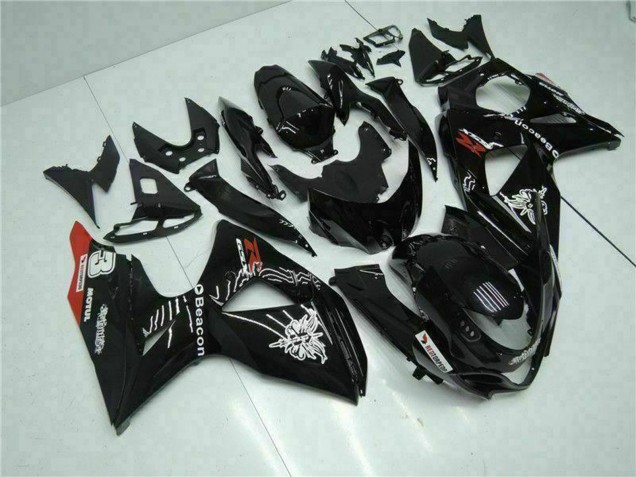 2009-2016 Suzuki GSXR 1000 Motorcycle Fairings - Glossy Black Red Beacon Motul Canada Websites