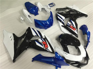2009-2016 Suzuki GSXR 1000 Full Motorcycle Fairing Kits - White Blue Black Canada Websites