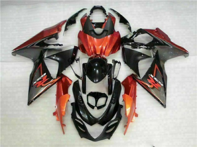 2009-2016 Suzuki GSXR 1000 Motorcycle Fairings - Orange Glossy Black Canada Websites
