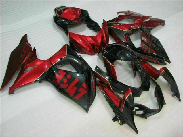 2009-2016 Suzuki GSXR 1000 Motorcycle Fairings - Red Glossy Black Canada Websites