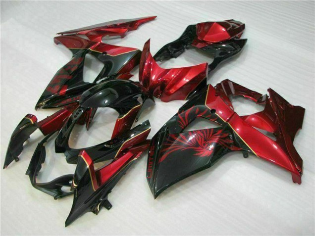 2009-2016 Suzuki GSXR 1000 Motorcycle Fairings - Red Glossy Black Canada Websites