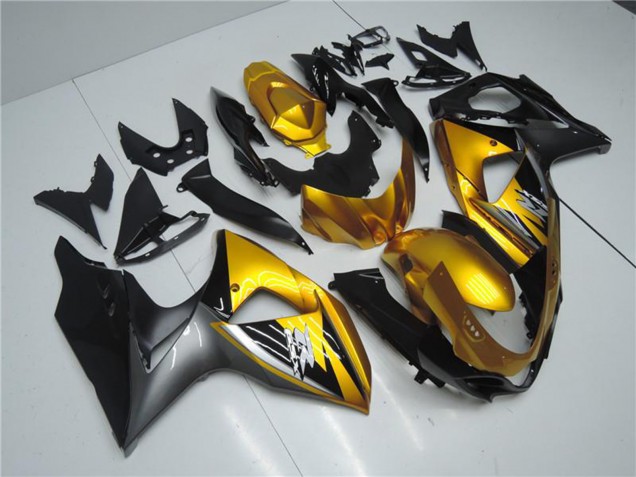 2009-2016 Suzuki GSXR 1000 Motorcycle Fairings - Gold Matte Black Canada Websites