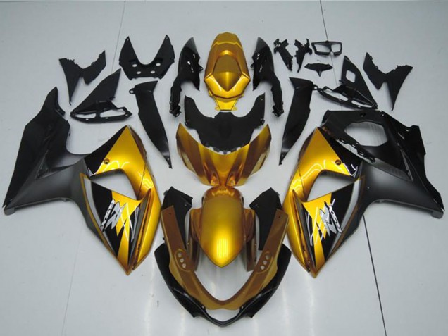 2009-2016 Suzuki GSXR 1000 Motorcycle Fairings - Gold Matte Black Canada Websites