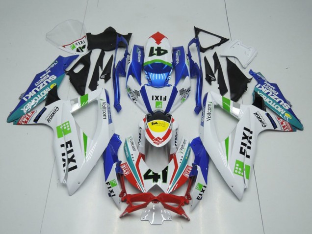 2009-2016 Suzuki GSXR 1000 Motorcycle Fairings - White Blue Red Yellow Green Fixi 41 Canada Websites
