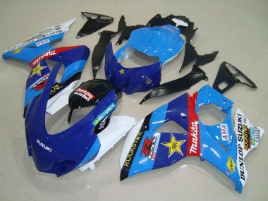 2009-2016 Suzuki GSXR 1000 Motorcycle Fairings - Blue White Red Black Rockstar Racing Canada Websites