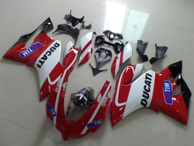 2011-2014 Ducati 1199 Motorcycle Fairings - White Red Tim Canada Websites