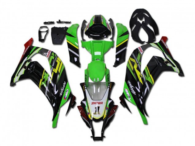2011-2015 Kawasaki ZX10R Motorcycle Fairings - Green Yellow Glossy Black Red Showr 1 Canada Websites