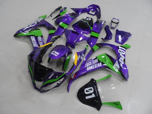 2011-2015 Kawasaki ZX10R Motorcycle Fairings - Purple Green Black White Trick Star Gangstar Eva Racing 01 Canada Websites