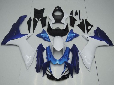 2011-2024 Suzuki GSXR 600/750 Motorcycle Fairings - White Light Blue Canada Websites