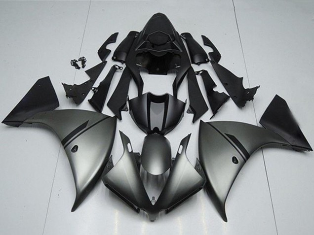 2012-2014 Yamaha YZF R1 Motorcycle Fairings - Matte Grey Matte Black Canada Websites
