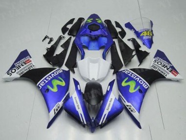 2012-2014 Yamaha YZF R1 Motorcycle Fairings - Blue White Black Green MoviStar Yamalube ENEOS Canada Websites