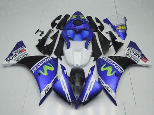 2012-2014 Yamaha YZF R1 Motorcycle Fairings - Blue White Black Green MoviStar Yamalube ENEOS Canada Websites