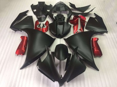 2012-2014 Yamaha YZF R1 Motorcycle Fairings - Matte Black Glossy Red Canada Websites