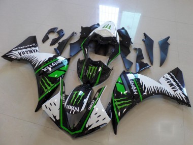 2012-2014 Yamaha YZF R1 Motorcycle Fairing - White Black Green Monster Canada Websites