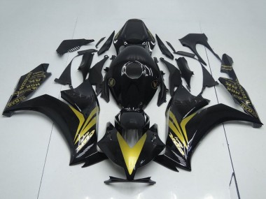 2012-2016 Honda CBR1000RR Motorcycle Fairings - Glossy Black Gold Canada Websites
