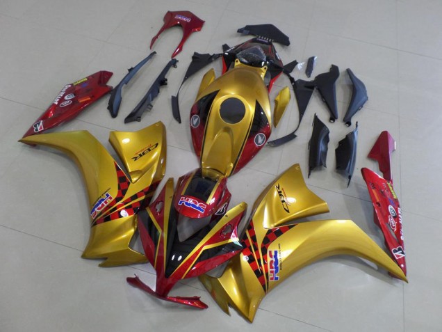 2012-2016 Honda CBR1000RR Motorcycle Fairings - Gold Red HRC Canada Websites