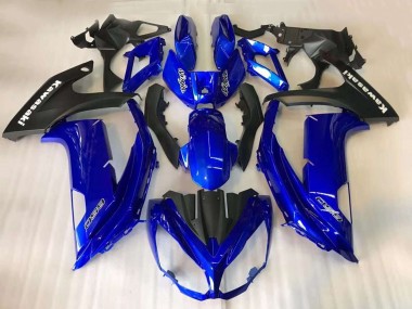 2012-2016 Kawasaki EX650 Motorcycle Fairings - Blue Matte Black Canada Websites